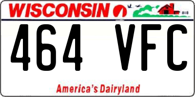 WI license plate 464VFC
