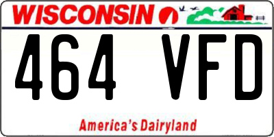 WI license plate 464VFD