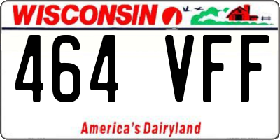 WI license plate 464VFF