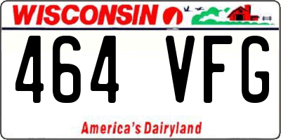 WI license plate 464VFG
