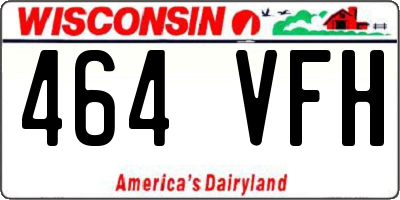 WI license plate 464VFH