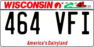 WI license plate 464VFI