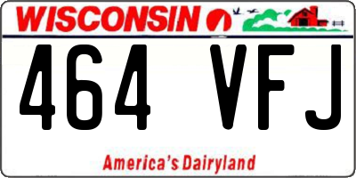 WI license plate 464VFJ