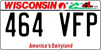 WI license plate 464VFP