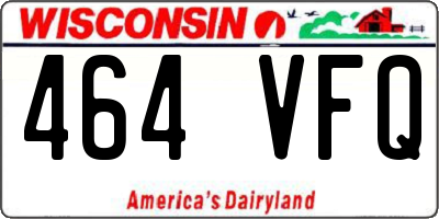 WI license plate 464VFQ