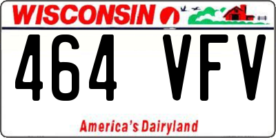 WI license plate 464VFV