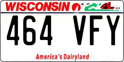 WI license plate 464VFY