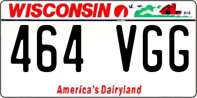 WI license plate 464VGG