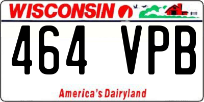 WI license plate 464VPB