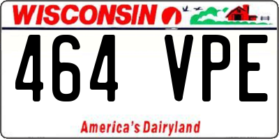 WI license plate 464VPE
