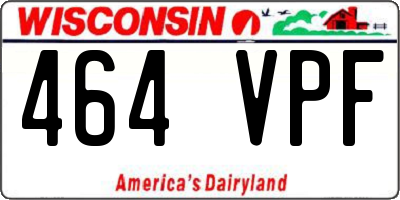 WI license plate 464VPF