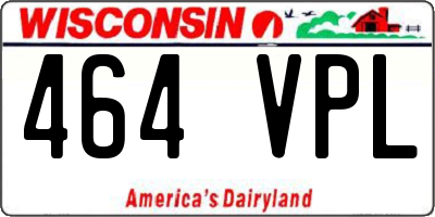 WI license plate 464VPL