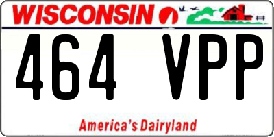 WI license plate 464VPP