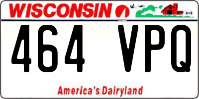 WI license plate 464VPQ