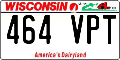 WI license plate 464VPT