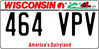 WI license plate 464VPV