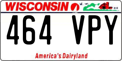 WI license plate 464VPY