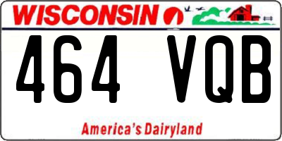 WI license plate 464VQB