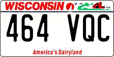 WI license plate 464VQC
