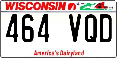 WI license plate 464VQD