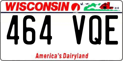 WI license plate 464VQE