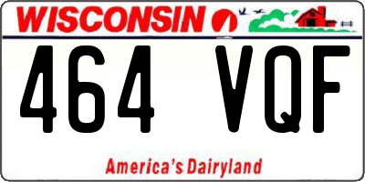 WI license plate 464VQF