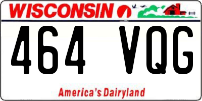 WI license plate 464VQG
