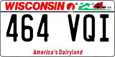 WI license plate 464VQI