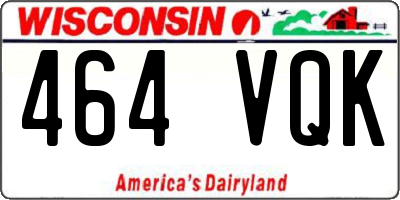 WI license plate 464VQK