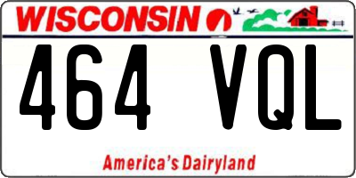 WI license plate 464VQL