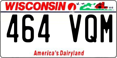 WI license plate 464VQM