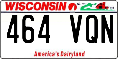 WI license plate 464VQN