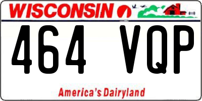 WI license plate 464VQP