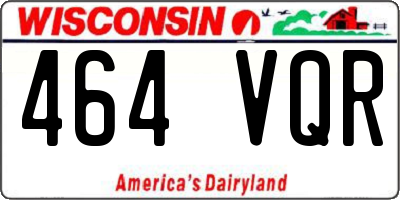 WI license plate 464VQR