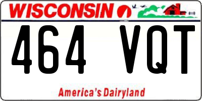 WI license plate 464VQT