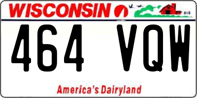 WI license plate 464VQW