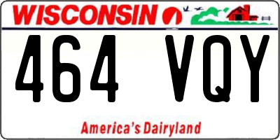 WI license plate 464VQY