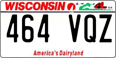 WI license plate 464VQZ