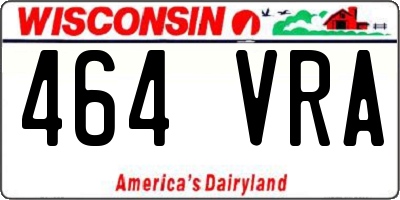 WI license plate 464VRA