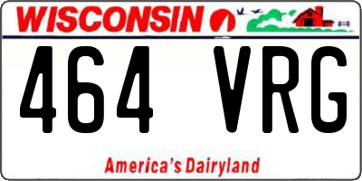 WI license plate 464VRG