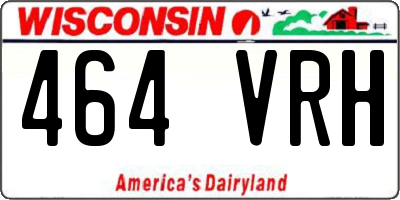 WI license plate 464VRH
