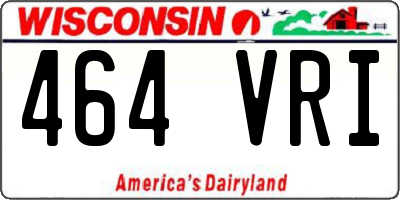 WI license plate 464VRI