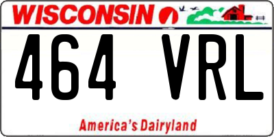 WI license plate 464VRL