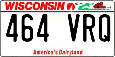 WI license plate 464VRQ