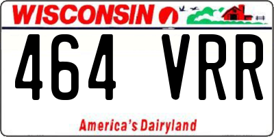 WI license plate 464VRR