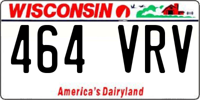 WI license plate 464VRV
