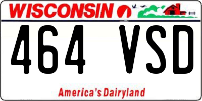 WI license plate 464VSD