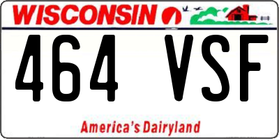 WI license plate 464VSF