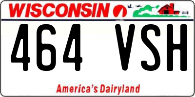 WI license plate 464VSH