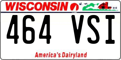 WI license plate 464VSI